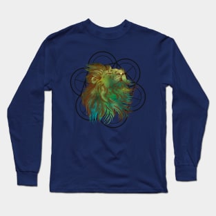 Sacred Geometry Lion Long Sleeve T-Shirt